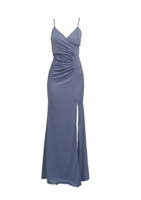 CINDY ROUCHED - Vestito lungo - denim blue