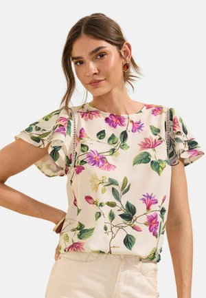 Friends Like These, Bluse - ivory floral print