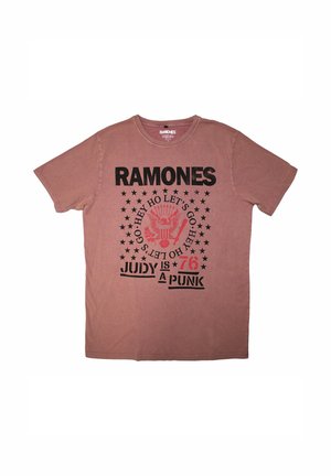 THE RAMONES HEY HO JUDY LIMITED EDITION ONLY WASH - Print T-shirt - red