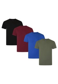 Unselected, black burgundy blue green