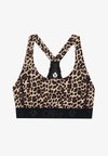 MEDIUM SUPPORT LEOPARD PRINT SPORTS  BRA WITH RACER BACK - Sport-bh met medium support - dark brown/black/beige
