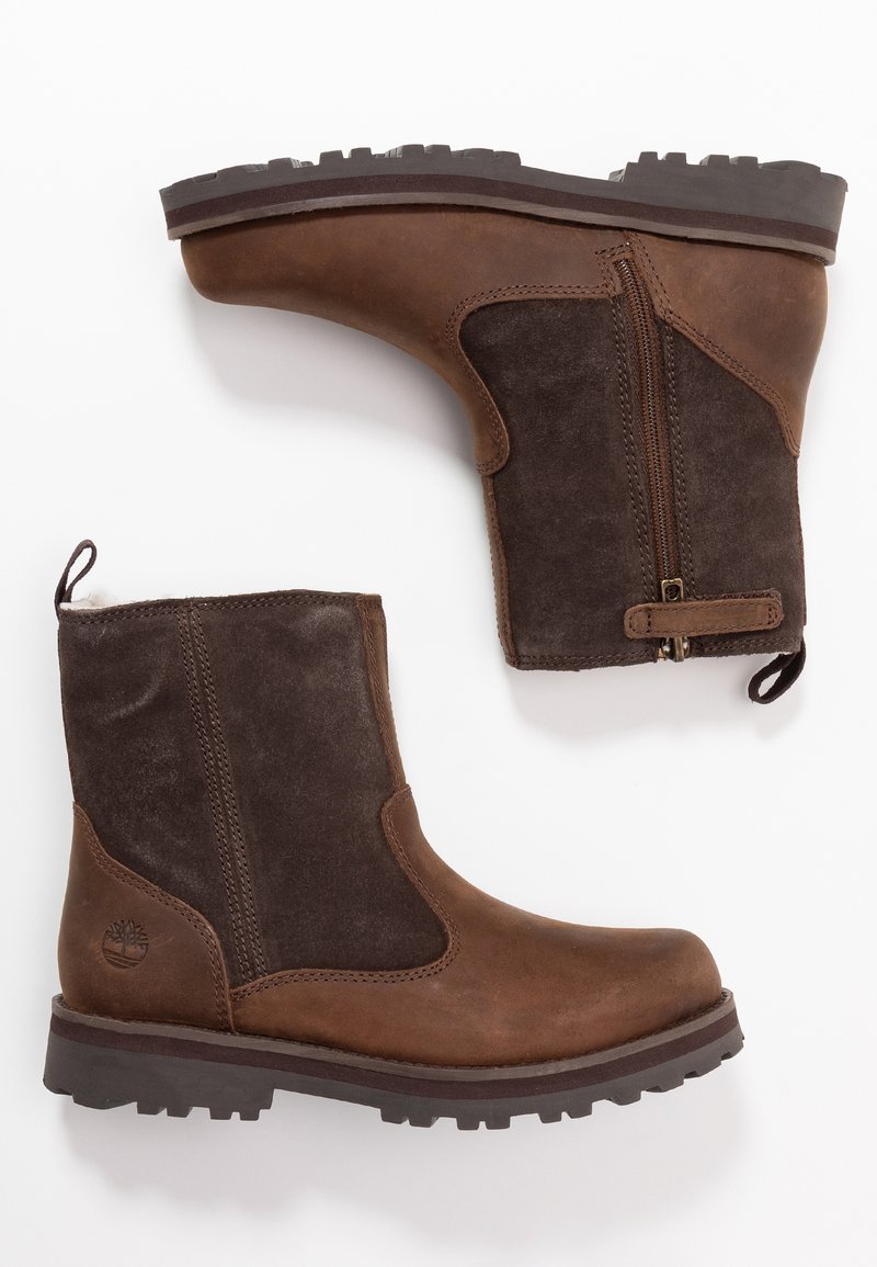 Timberland - COURMA KID WARM LINED - Stövletter - dark brown, Förstora