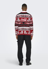 Only & Sons ONSXMAS COLA CREW UNISEX - Svetrík - pompeian red