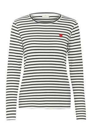 Kaffe, LIDDY - Langarmshirt - chalk black fiery red heart