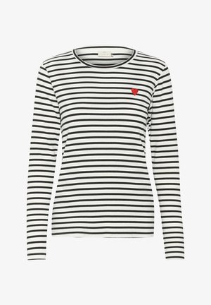 Kaffe, LIDDY - Longsleeve - chalk black fiery red heart