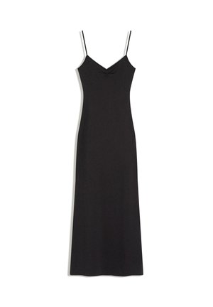 RUCHED STRAP MIDI - Denné šaty - black
