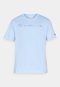 ICONS TONAL CREWNECK WITH LARGE LOGO - T-shirt imprimé - light blue