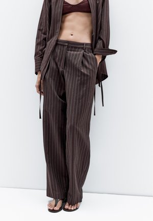 DARTED - Trousers - brown