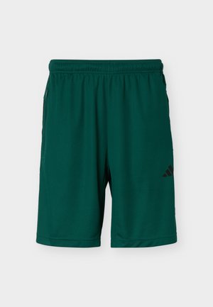 adidas Performance, WORKOUT ESSENTIALS BASE 3 STRIPES 9 INCH SHORT - Kurze Sporthose - collegiate green/black