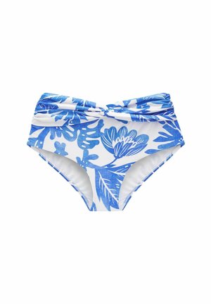 Next ROLL TOP HIGH WAIST - Bikinibukser - blue white