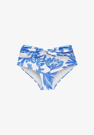 Next ROLL TOP HIGH WAIST - Bikini-Hose - blue white