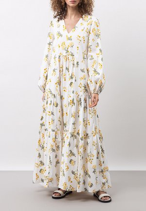 DEBORAH - Maxi dress - aop flower branches snow white