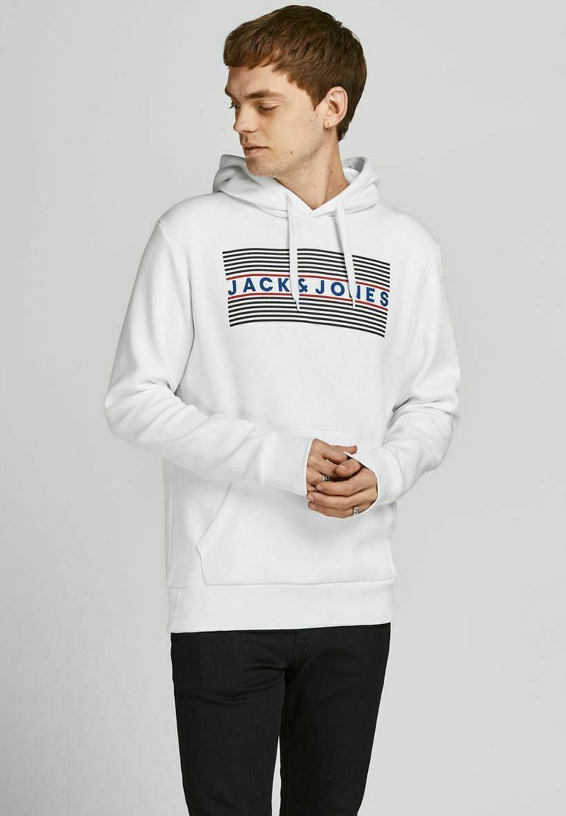 Jack & Jones LOGO - Hoodie - white/off-white - Zalando.co.uk