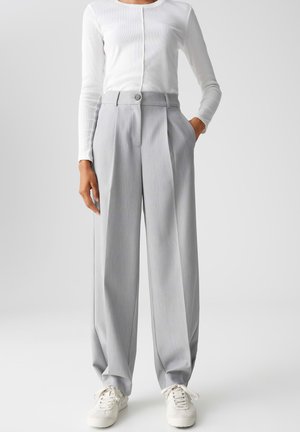 MID RISE RELAXED FIT WEITER - Stoffhose - hazy fog melange