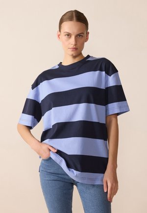 T-shirts med print - dark blue/light blue