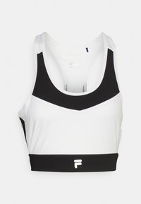 Fila RABENAU CROPPED - Reggiseno sportivo con sostegno medio - lucent white/black beauty