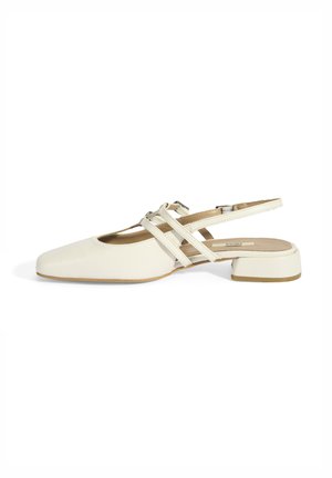 Slingback ballet pumps - white