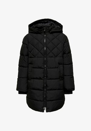 GESTEPPTE KAPUZEN - Winterjas - black