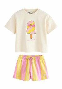 Next - REGULAR FIT - SHORT SLEEVE SET - Short - ecru pink ice cream character Image miniature 1