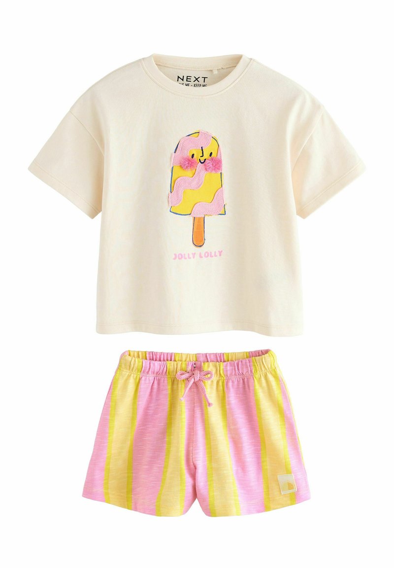 Next - REGULAR FIT - SHORT SLEEVE SET - Short - ecru pink ice cream character, Agrandir