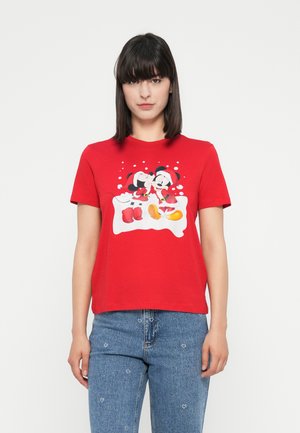 ONLMICKEY LIFE BOX XMAS - Print T-shirt - urban red