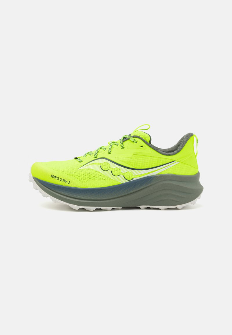 Saucony XODUS ULTRA 3 - Běžecké boty do terénu - citron/bough
