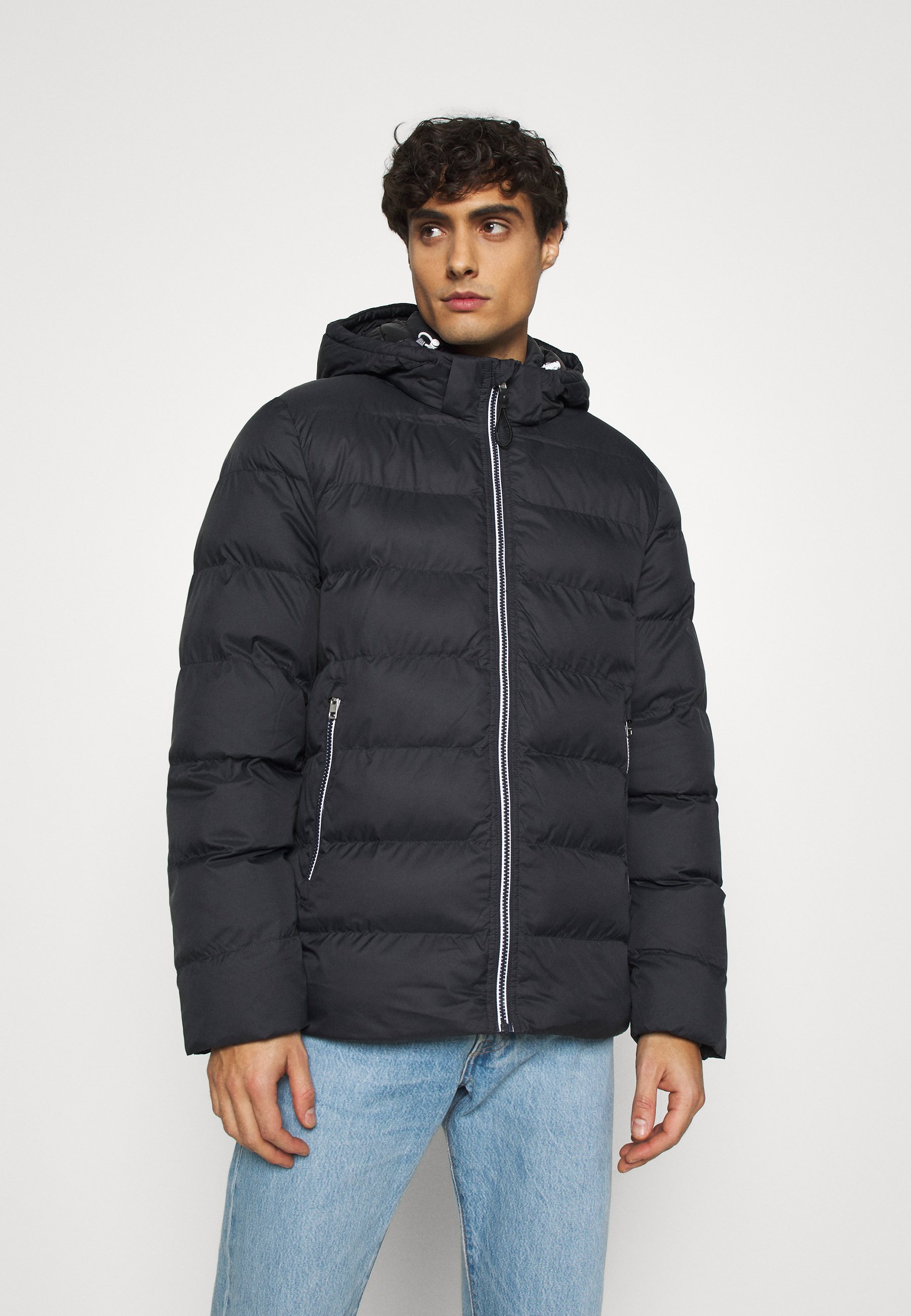 gant mid length jacket black