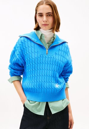 CABLE MID 1/2 ZIP  - Pulover - mesmerizing blue
