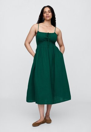 TIE FRONT MAXI  - Jurk - rain forest