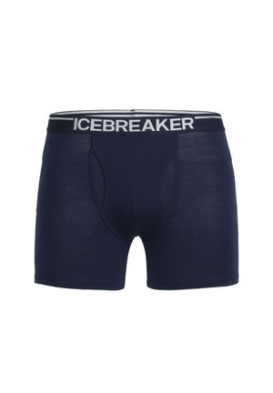 Marineblaues Boxershorts aus einem weichen Material, mit einem kontrastierenden Icebreaker-Logo-Bund und einem funktionalen Pouch-Design.