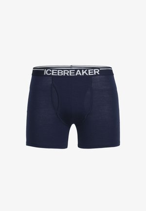 Marineblaues Boxershorts aus einem weichen Material, mit einem kontrastierenden Icebreaker-Logo-Bund und einem funktionalen Pouch-Design.