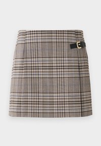 ONLLULU LIFE CHECK SKIRT - Minissaia - humus/cocoa creme/windward blue