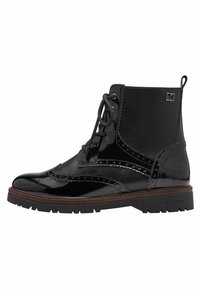s.Oliver Bottines à lacets - black