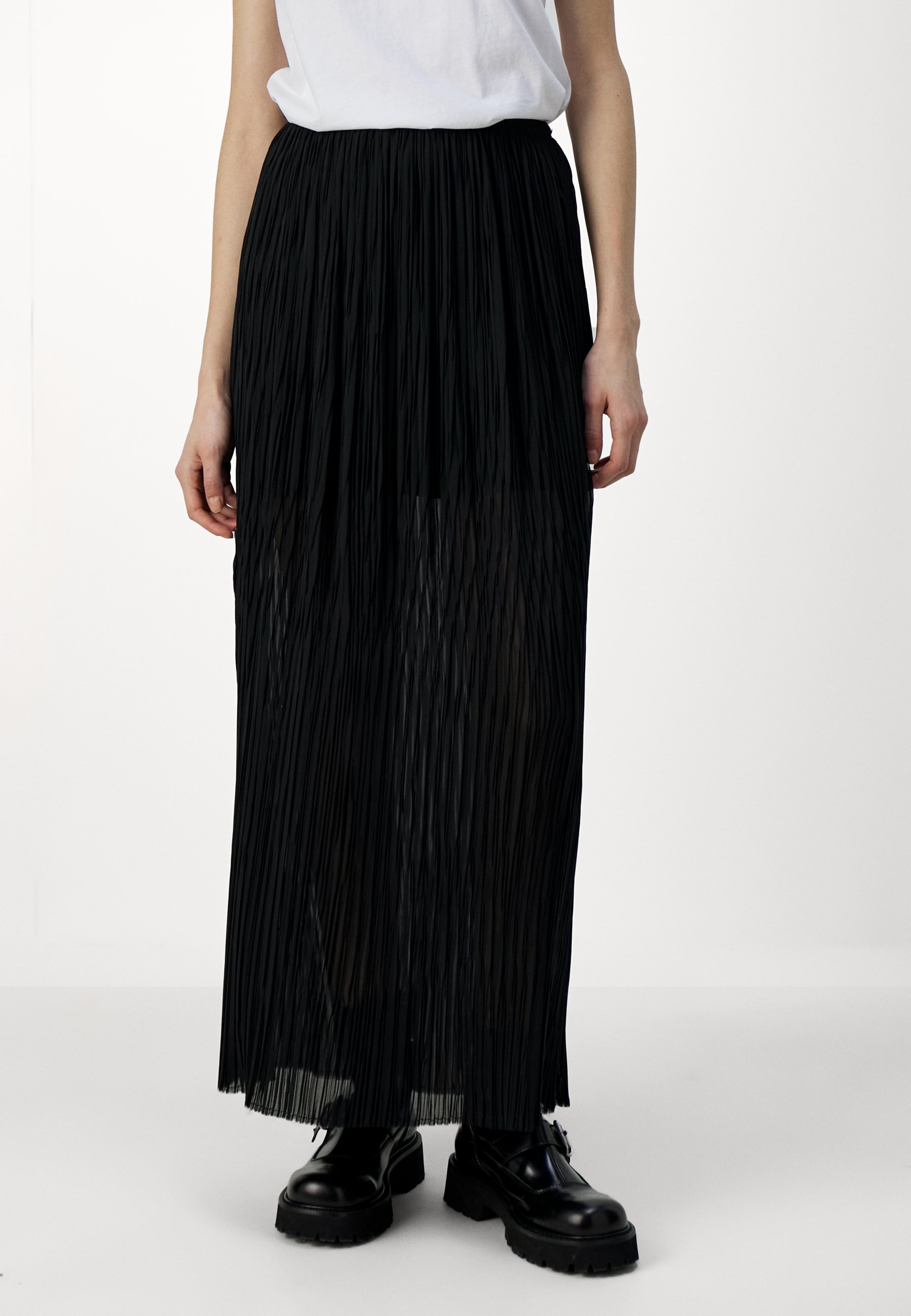 MM6 Maison Margiela LONG SKIRT - Maxi skirt - black MM6 Maison Margiela LONG SKIRT - Maxi skirt - black