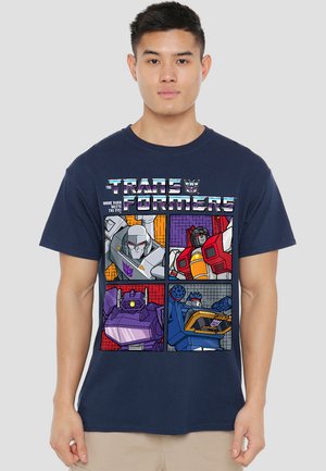 TRANSFORMERS GENERATIONS RETRO VILLAINOUS DECEPTICON GRID - Print T-shirt - dark blue