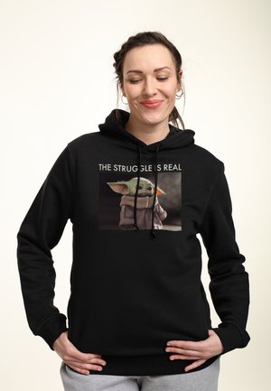 STAR WARS THE MANDALORIAN BABY YODA MEME - Jersey con capucha - black