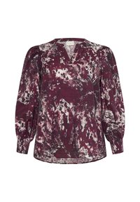 Kaffe Curve MINA  - Blouse - red black abstract graphic