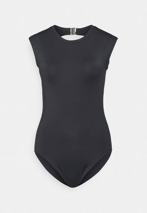 COLLECTIVE CAP SLEEVE ONE PIECE - Fürdőruha - black