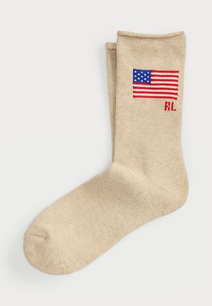 FLAG CREW SOCKS - Chaussettes - beige