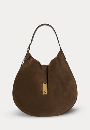 Polo Ralph Lauren, POLO ID SUEDE LARGE SHOULDER BAG - Cabas - gingerbread