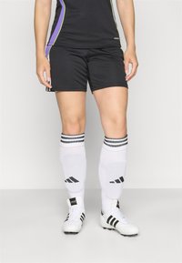 adidas Performance TIRO24 TRAINING SHORTS WOMEN - Sports shorts - black/purple rush
