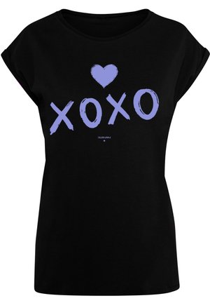 VALENTINSTAG XOXO HERZ - Print T-shirt - schwarz
