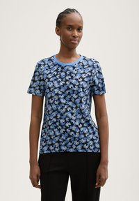 TOM TAILOR DENIM Lihtne T-särk - blue flower print