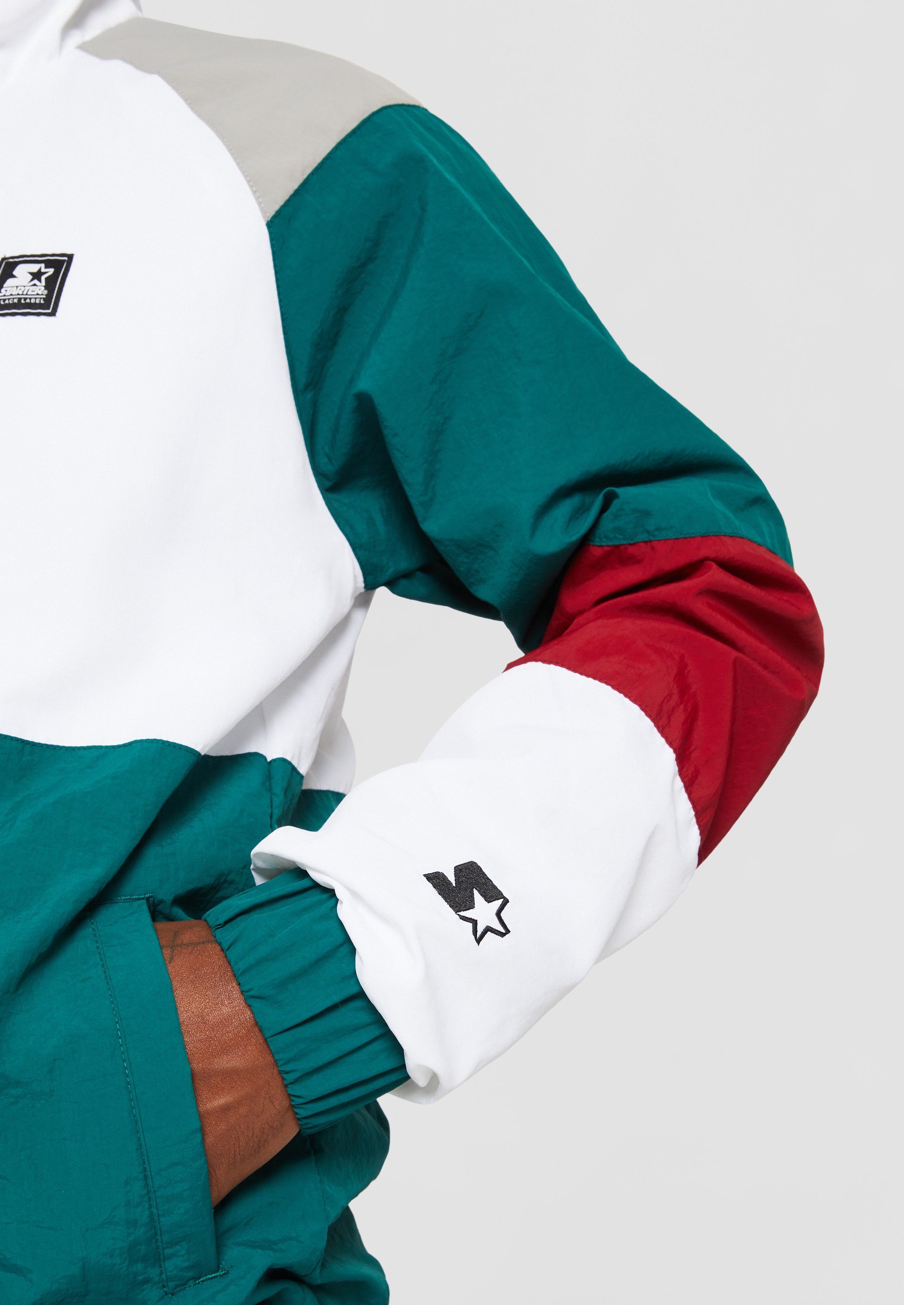 Starter RETRO - Summer jacket - retro grn/wht/brick rd/gry/green