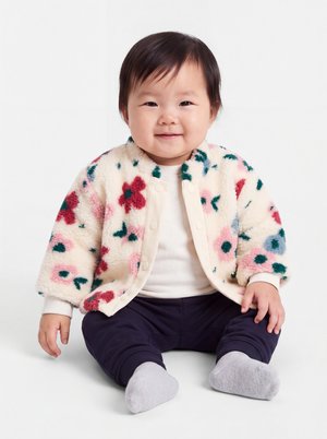 Petit Bateau, BEBE DEBOUT - Vesta na kopčanje - milk
