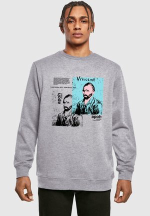 Merchcode VAN GOGH SELF PORTRAIT CREWNECK - Sweatshirt - heather grey
