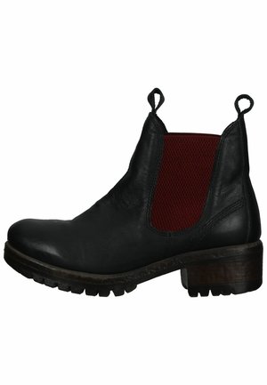 Ankle Boot - black red