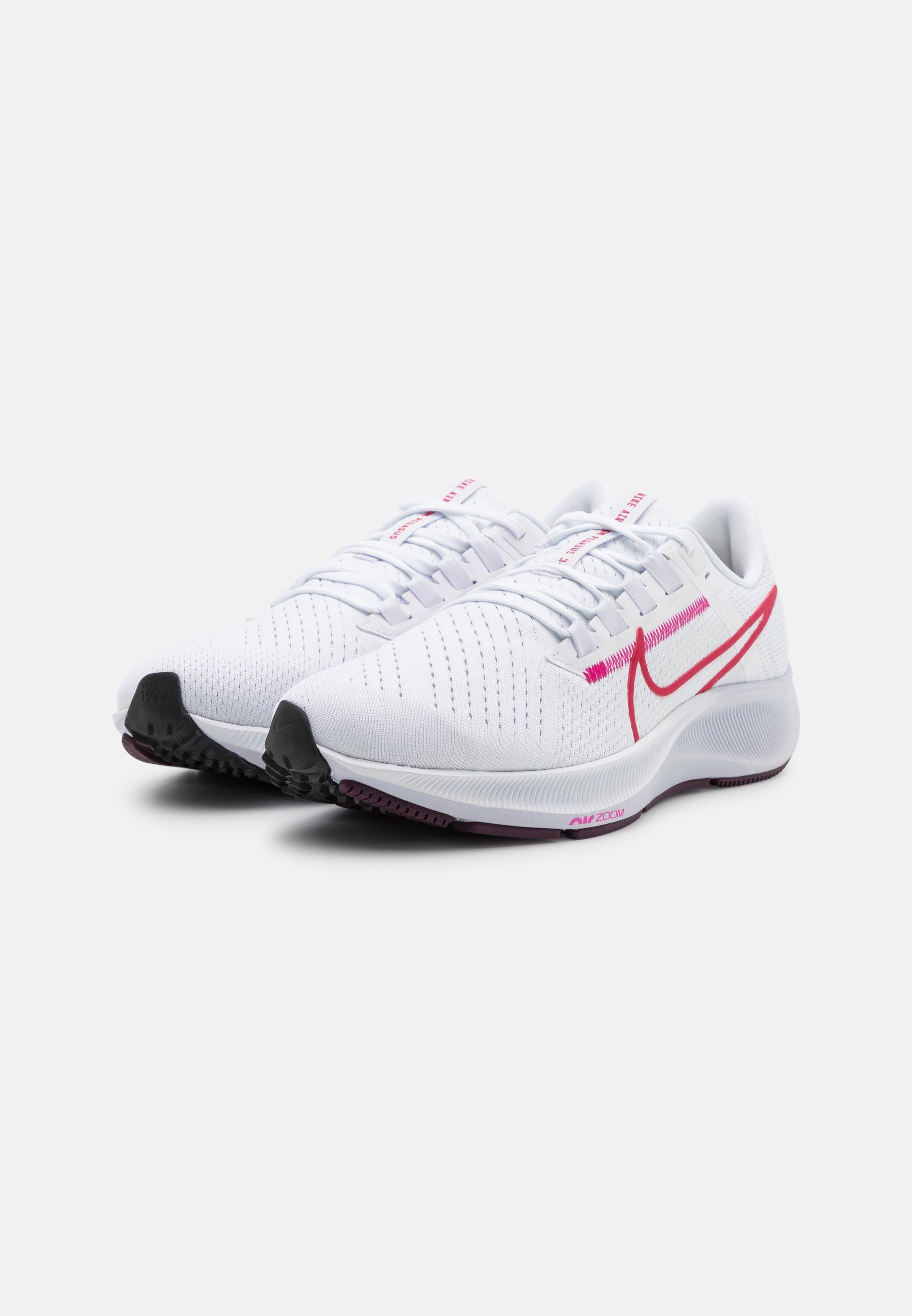 Nike Performance AIR ZOOM PEGASUS 38 - Hardloopschoenen neutraal -  white/mystic hibiscus/iris whisper/pink prime/sangria/black/wit - Zalando.nl