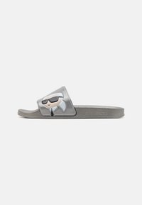 KARL LAGERFELD - MEN KONDO SLIDE - Copati - dark metal Miniaturna slika 1