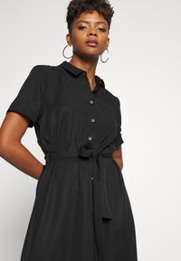 Vestido Camisero OBJECT Objtilda Isabella - Manga Corta Con Cinturón - Color Negro - Talla 38 Mujer